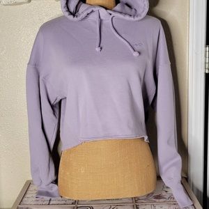 Hollister light purple crop hoodie